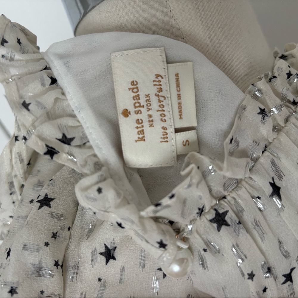 Kate Spade Cream Ruffled Shell - Picture 5 of 5